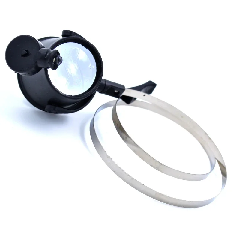 Wearing glasses, 15x maintenance magnifying glass, high-power repair clock strap