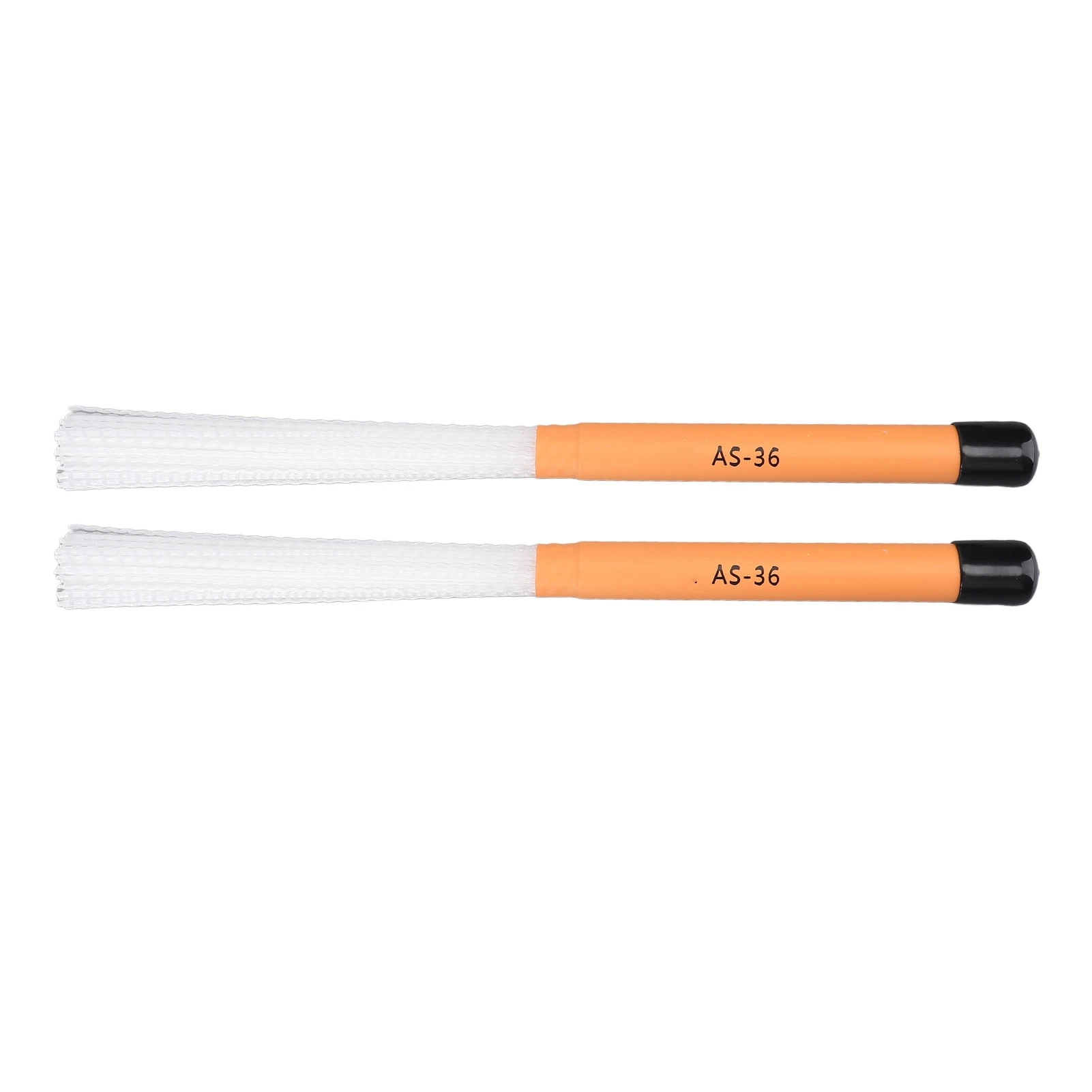 1 Pair Drum Brush Slick Handle Nylon Telescopic Bristle Percussion Instrument Sticks Brush for Practice Performance White and Or