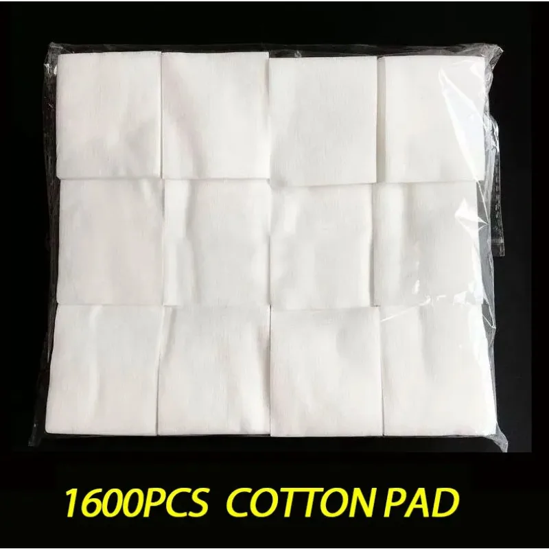 

1600Pcs Permanent Makeup Cotton Pads Wipe Pads Nail Art Cleaning Pads Tattoo Supplies Facial Cotton Tattoo Ink Remover Tool