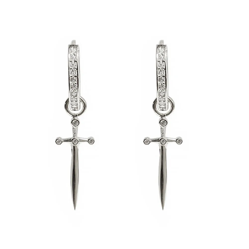 

Diamond Earrings Trendy for Women Dangle Sparkly to Hanging S925 Sterling Silver Women's