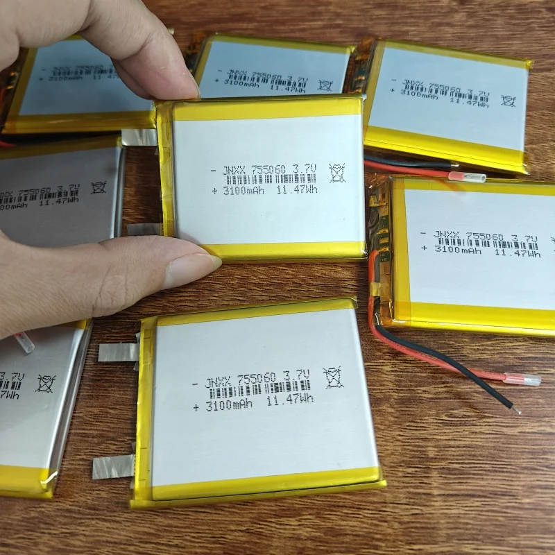 New 3.7V 3000mAh Li-ion Battery 755060 Polymer Batteries Suitable for Mobile Power Toys Tablet Laptop Beauty Medical Equipment