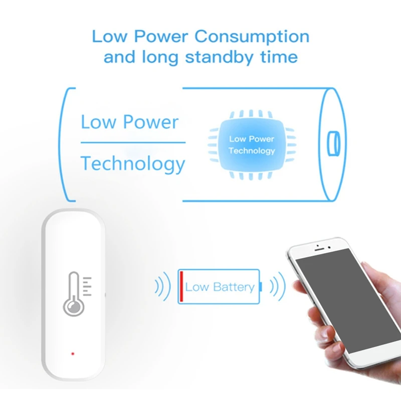 Multi-funcional graffiti inteligente zigbee sensor de umidade temperatura casa portátil sensor de ligação inteligente durável