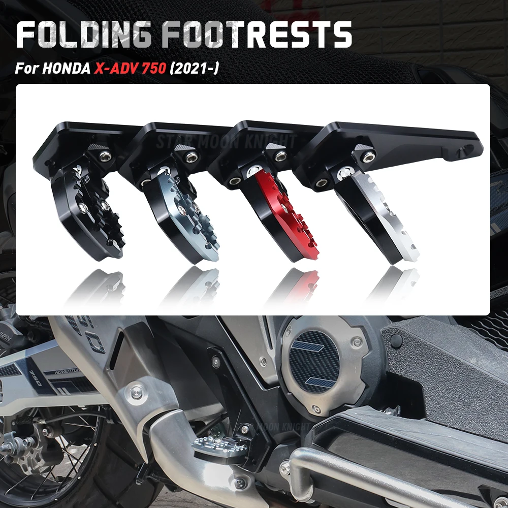 X ADV750 Foldable Pedal Set For Honda X-ADV 750 2021-2025 Foldable Passenger Pedal Motorcycle Pedal Accessories