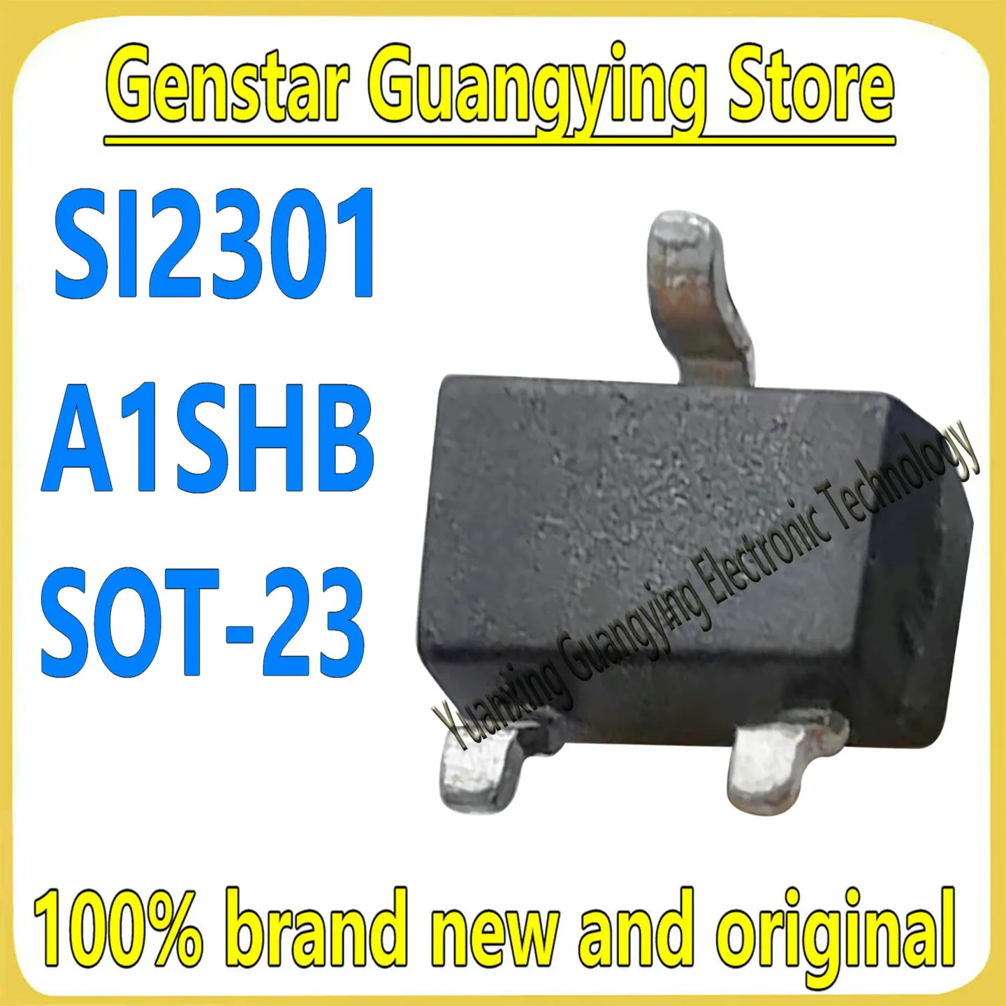 (50 Pieces) SI2301 SI230I A1SHB AISHB SOT-23 2.3A/20V P-channel MOSFET Field Effect Tube 100% Brand New and Original image 2