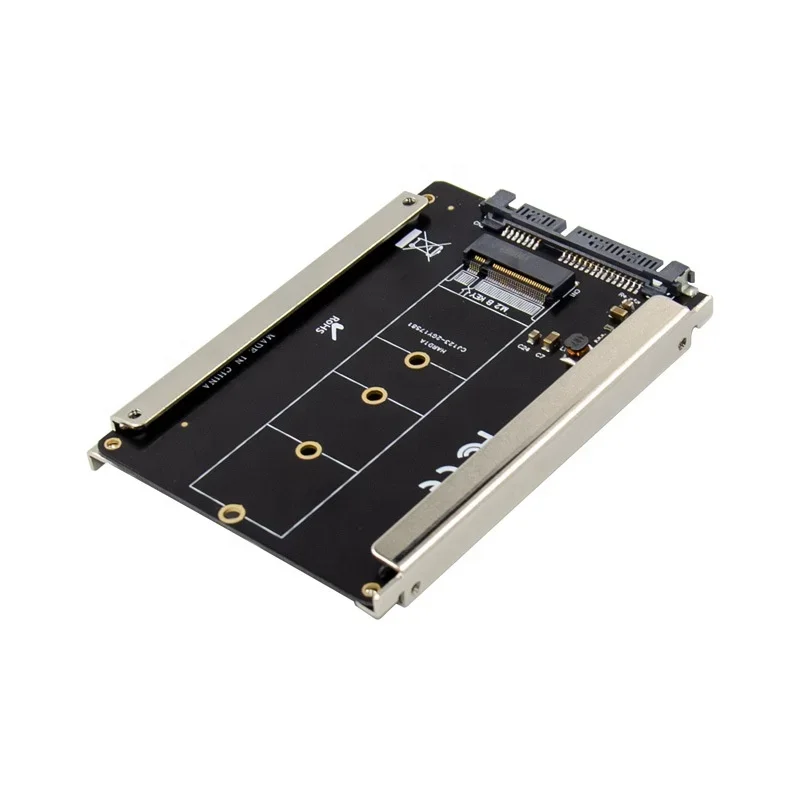 B+M Key M.2 NGFF SSD To 2.5 SATA 6Gb/s Adapter Card With Enclosure Socket M2 NGFF Adapter bkey to sata case