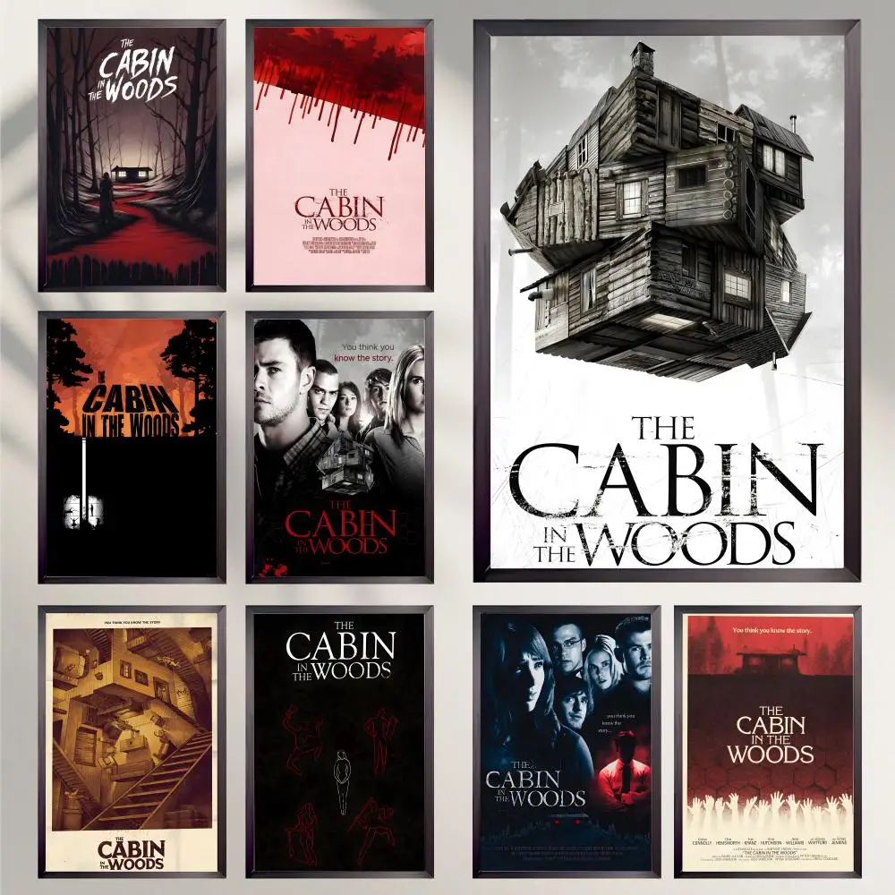 Film „The C-Cabin in the W-Woods“-Poster, HD, vielseitig, wasserfest, Wanddekoration, selbstklebend, perfekt für jeden Raum und ideales Geschenk