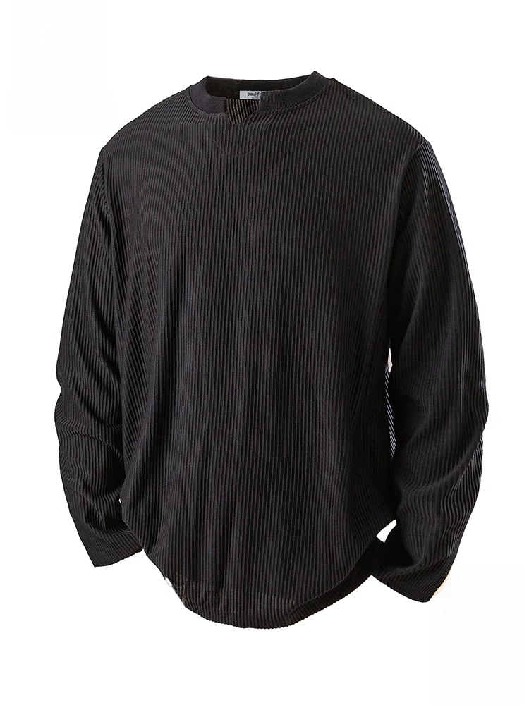 

Мужская повседневная футболка Paul Frank с длинным рукавом и V-образным вырезом, свободного кроя, осенняя, молодежная, из полиэстера, не требует глажки