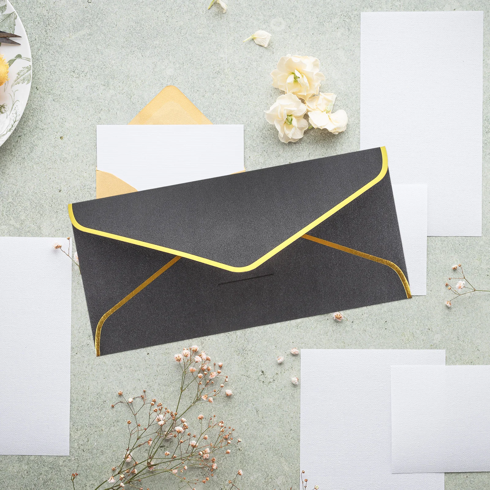 

10Pcs Foil Envelope Premium Iridescent Paper Elegant Compact Size for Invitation Cash Cards Multi-Function Small