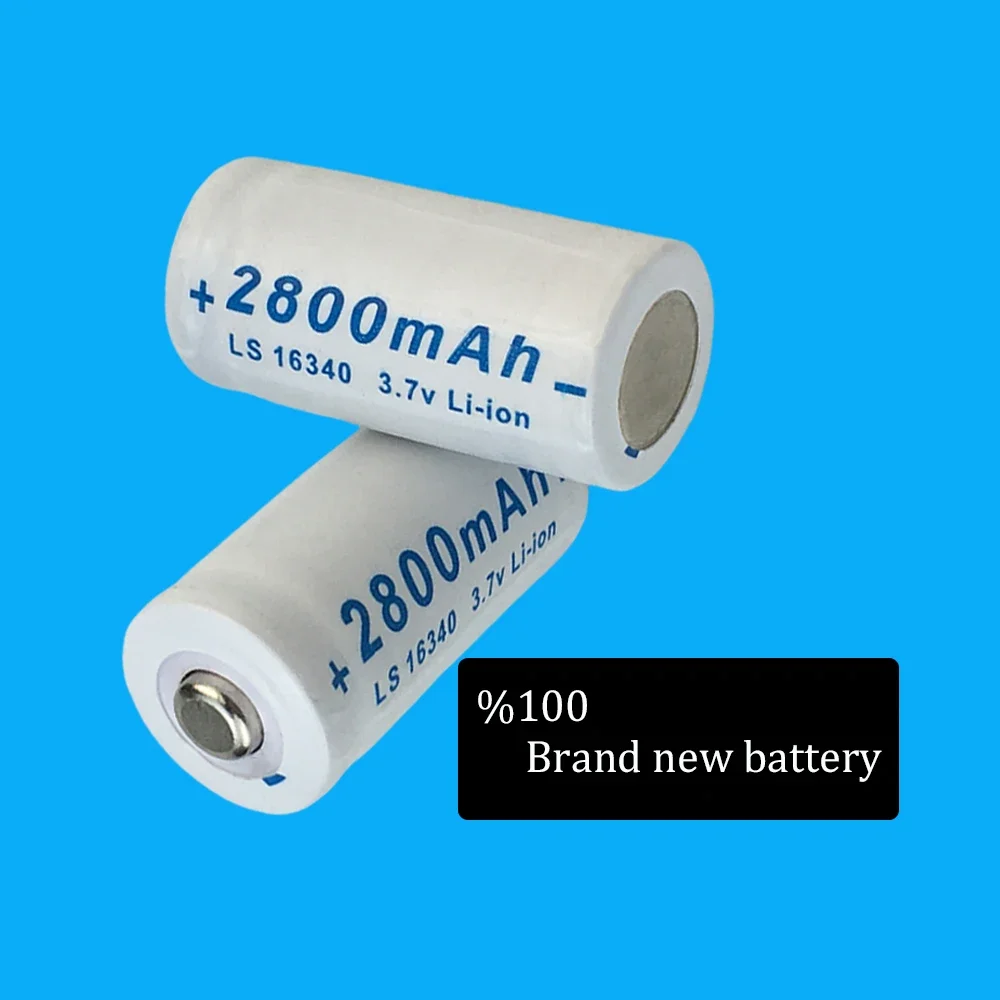 Batterie lithium-ion aste pour caméra de sécurité, CR123A, RCR 2024, ICR 123, 16340 mAh, 2800 V, nouveau, 3.7