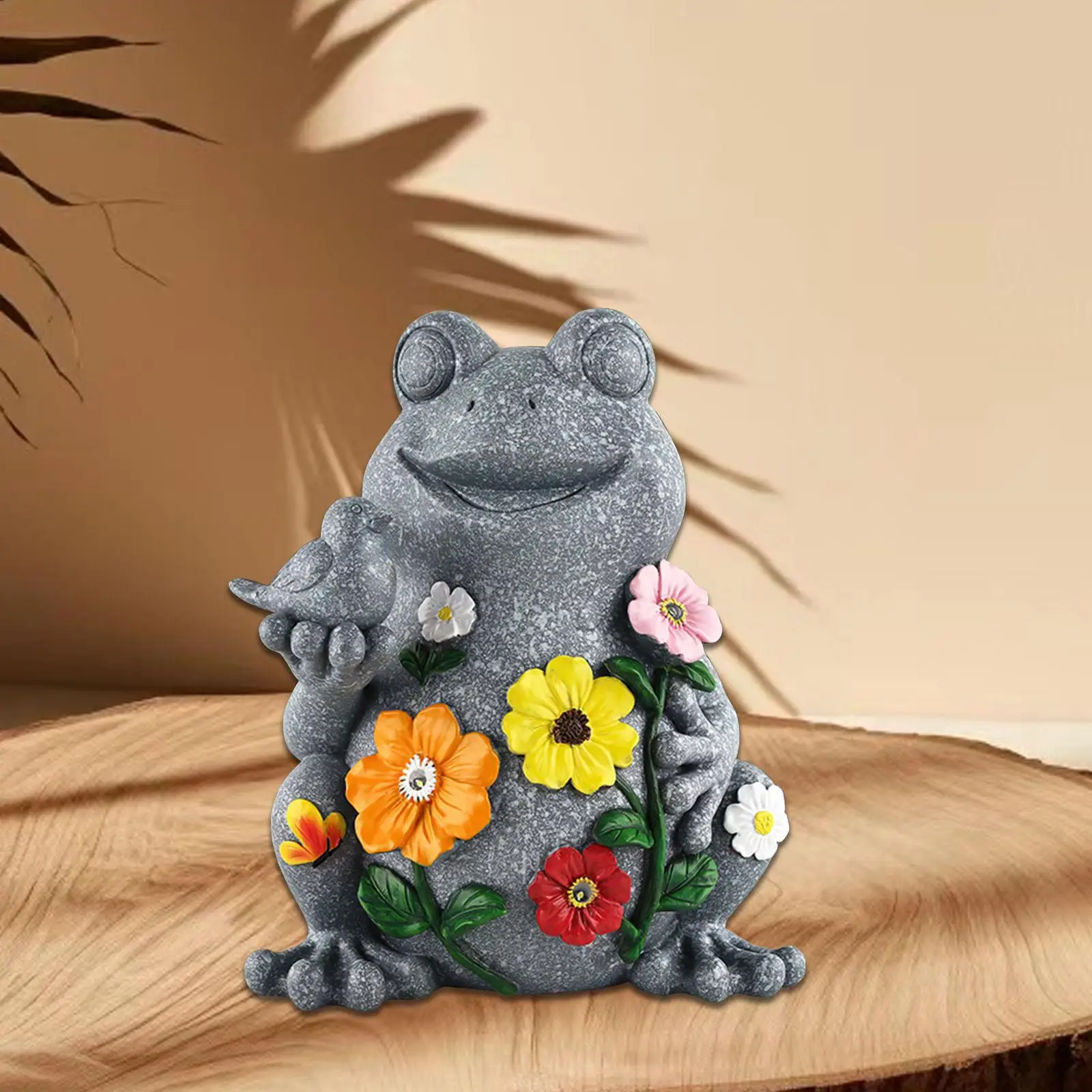 

Solar Garden Statue Frog Figurine Decorative Sculpture for Yard Porch Patio