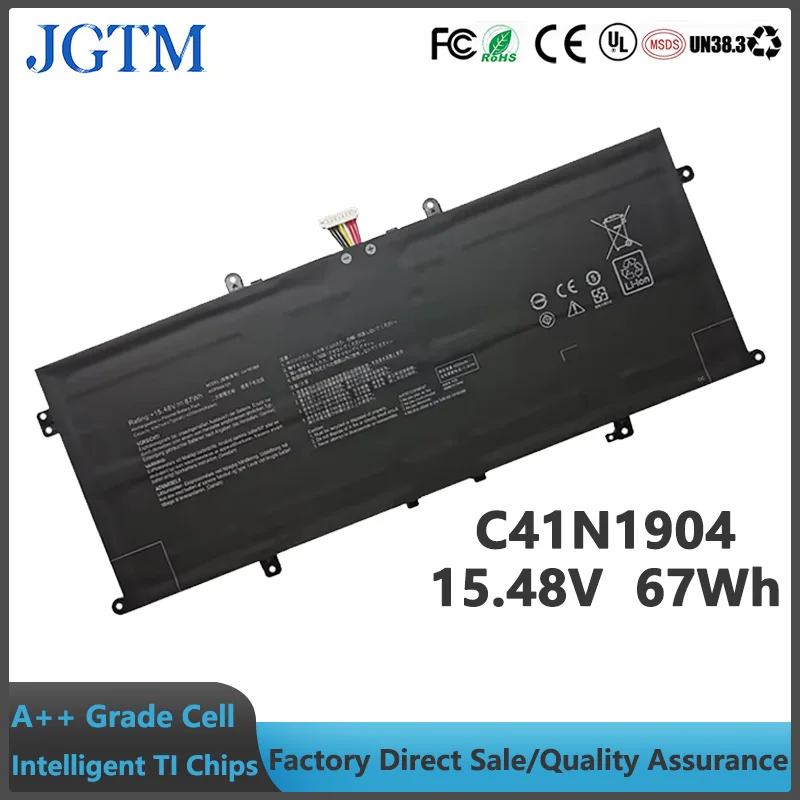 JGTM C41N1904 15.48V 67Wh High Quality Laptop Battery For Asus ZenBook 13 14 Series UX325EA 4ICP5/49/121 02B200-03660500