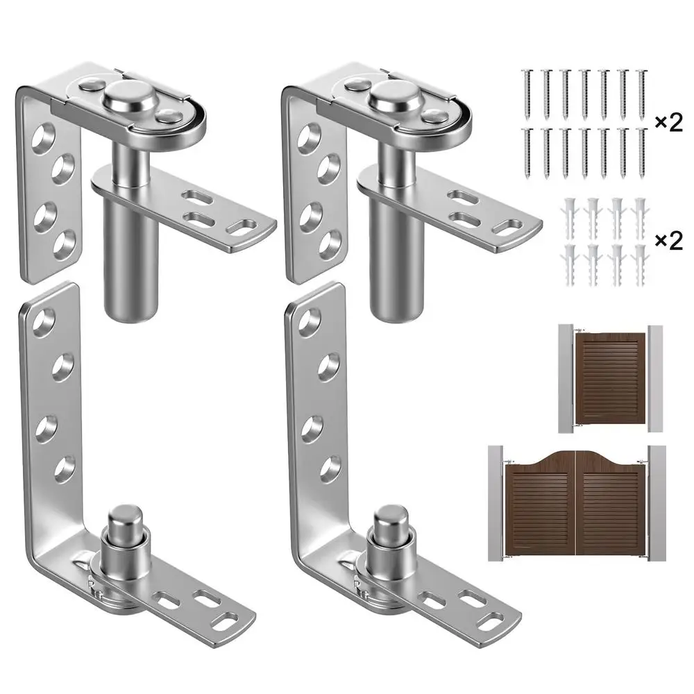 Saloon Door Hinges Double-Action Stainless Steel Swinging Cafe Barn Gate Kitchen Restaurant Install Smooth Operation Premium