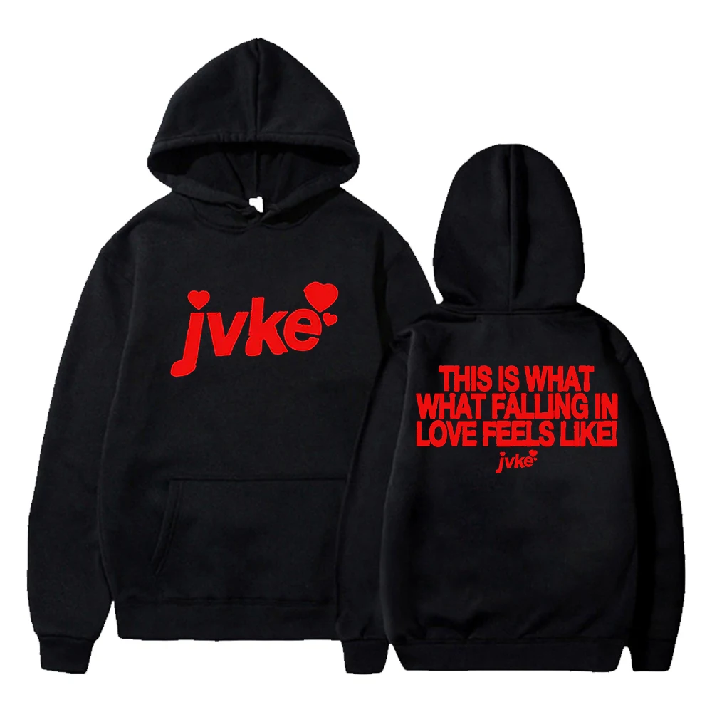 

JVKE Falling in Love Hoodie Fashion Long Sleeve Streetwear Women Men Hooded Sweatshirt 2023 Hip Hop Clothes