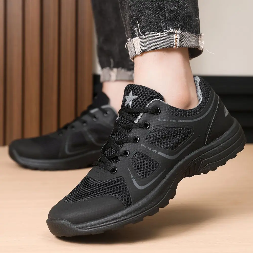 Men's Lightweight Tactical Training Shoes Breathable Anti-Slip Outdoor Running Sneakers Durable Work Safety Footwear