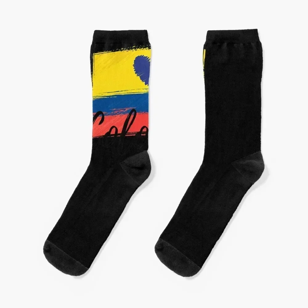 

Colombia Love - Bogota Capital Colombia with Heart Socks floor cotton Running Socks Female Men's