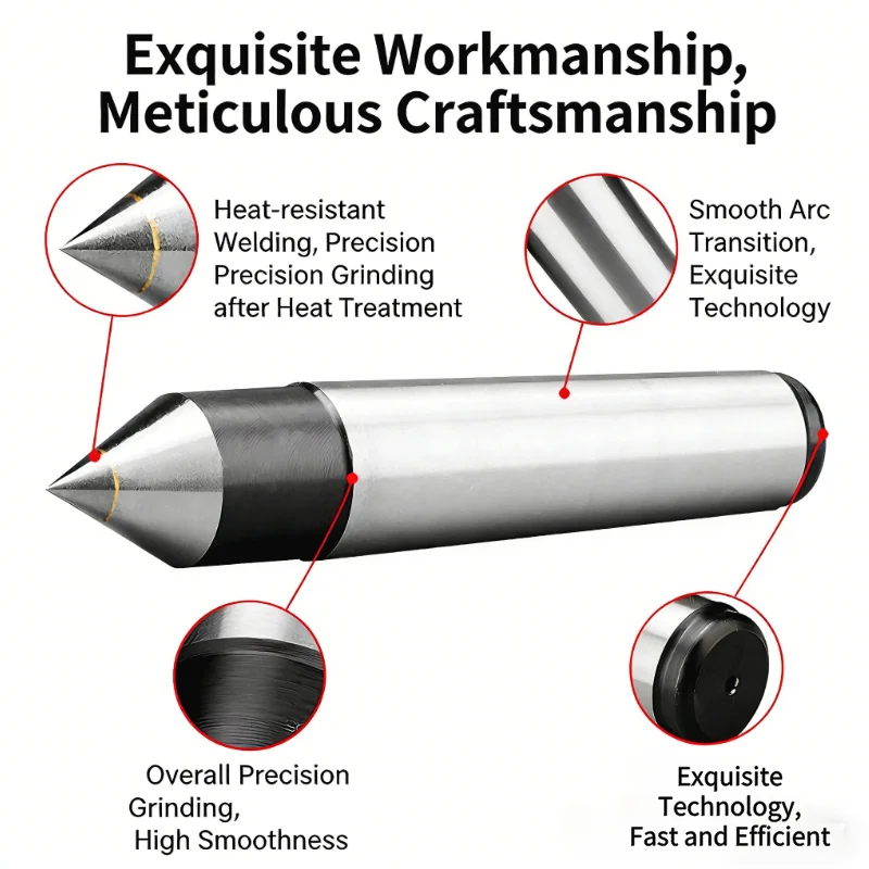 MT2 MT3 MT4/5 Morse Taper Lathe Live Center Fixed Revolving Milling Center Tailstock High Accuracy Machine Tool Accessories Part