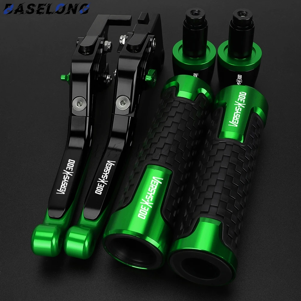 

For Kawasaki VERSYS-X300 Versys X300 2017 2018 2019 - 2021 Motorcycle Accessories Clutch Brake Levers Handle Bar End Grips Caps