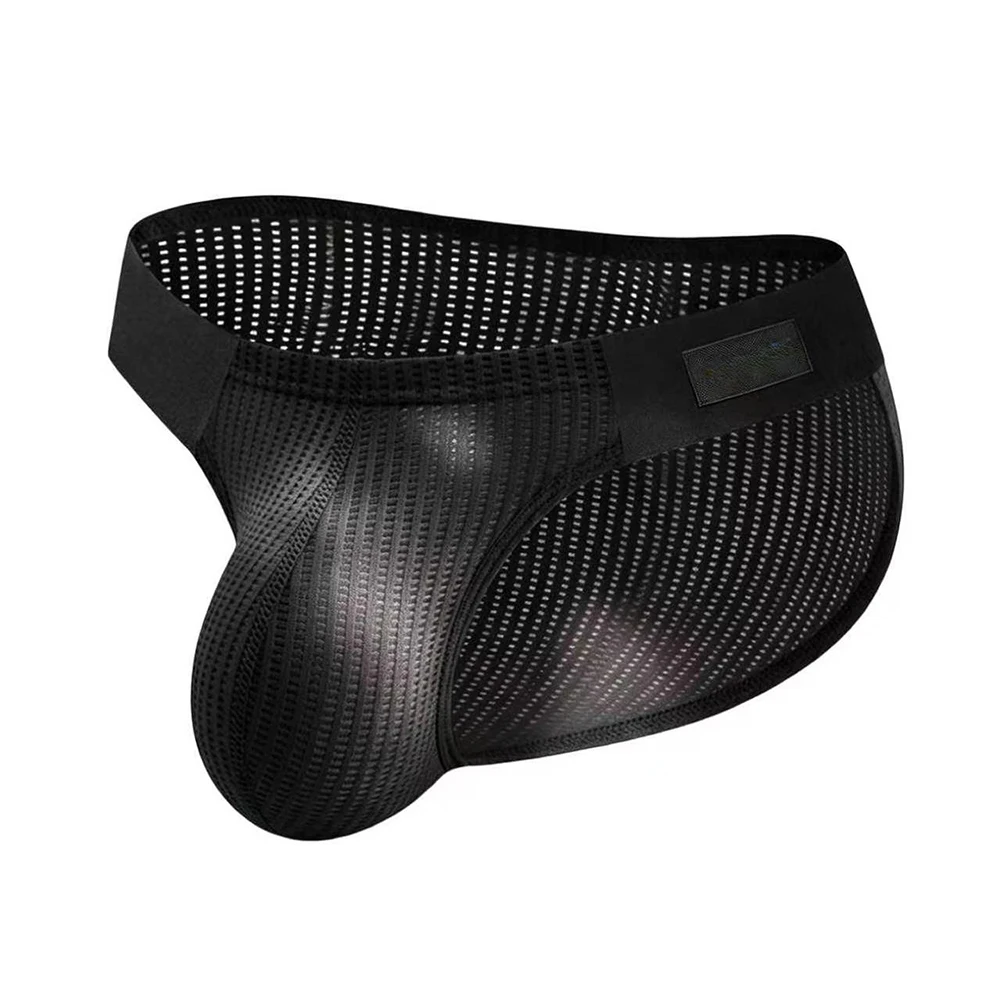 Men Mesh Breathable Briefs Soft U-shaped Pouch Sporty Fitness Underwear Panties Sexy Bulge Pouch Briefs Butt Lifting