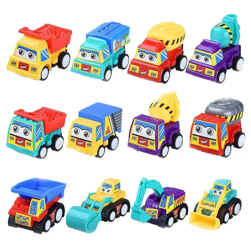 6pcs Car Model Toy Pull Back Car Toys Mobile Vehicle Engineering Vehicle Model Kid Mini Cars Boy Gift Diecasts Toy Children