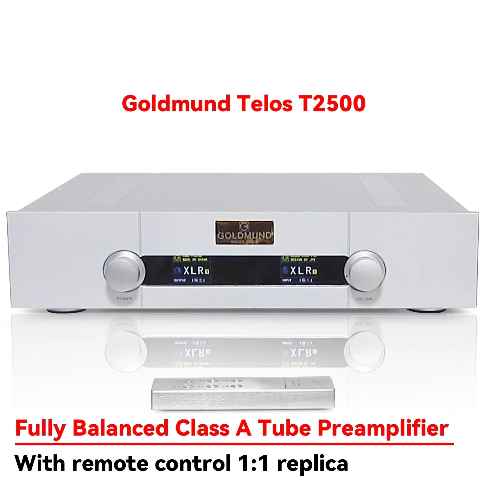 AMXEKR Goldmund Telos T2500 HiFi Flaggschiff-Röhrenvorverstärker in reiner Klasse A, vollständig symmetrisch, mit Fernbedienung