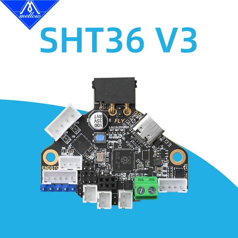 Mellow Fly SHT36 V3 Klipper/RRF Canbus/RS232 Board Compatible 3D Printer Max Plus LDC1612 Eddy IDM For Nema14/17 Motor