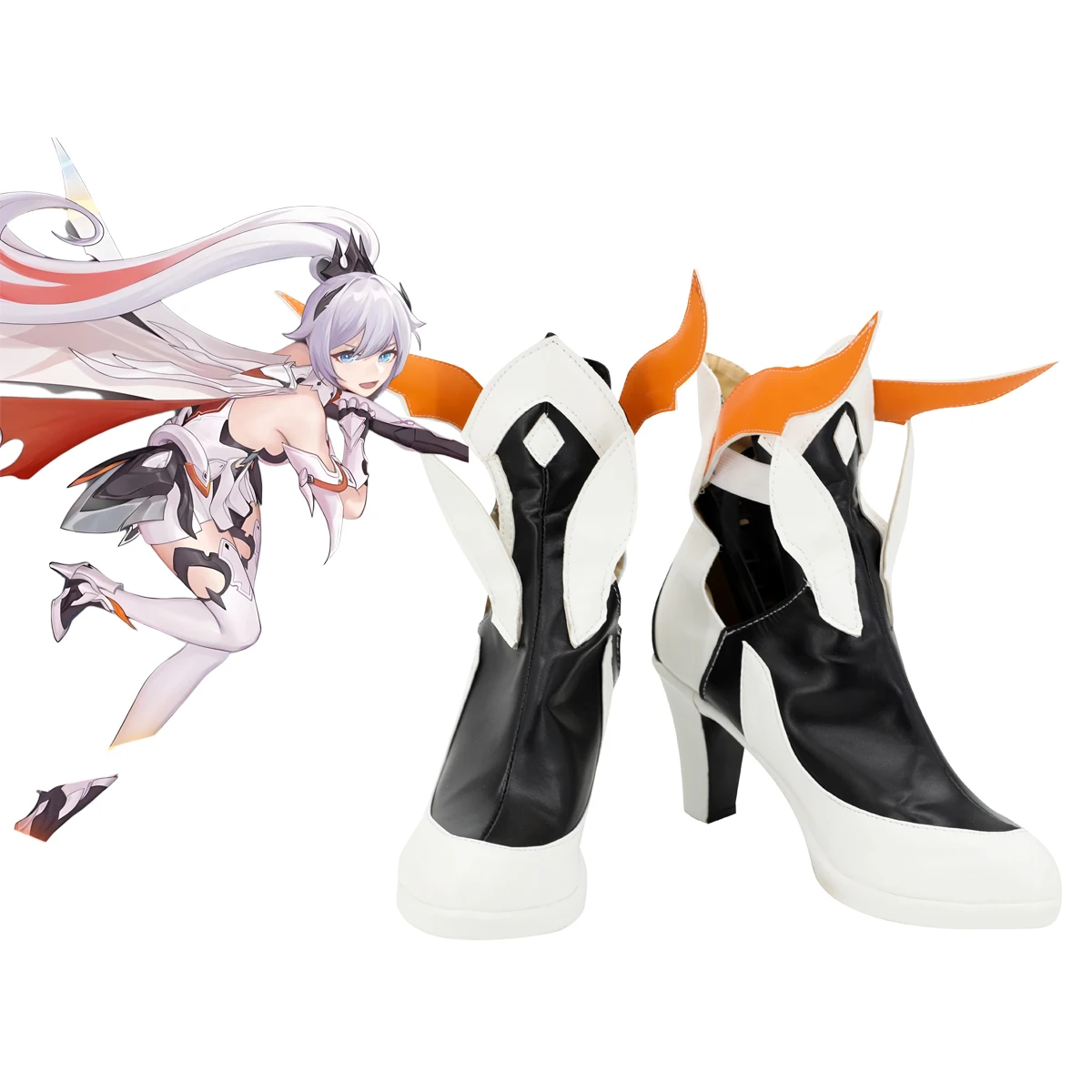 

Honkai Impact 3rd Kiana Обувь для косплея Herrscher of Flamescion Сапоги на высоком каблуке на заказ