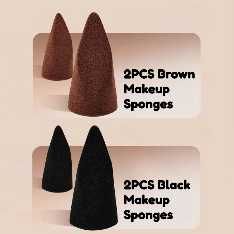 1 STKS Vingertop Make-Up Spons Droog En Nat Gebruik Foundation Concealer Cosmetische Ei Vrouwen Precisie Make-Up Spons Rookwolken Beauty Tools