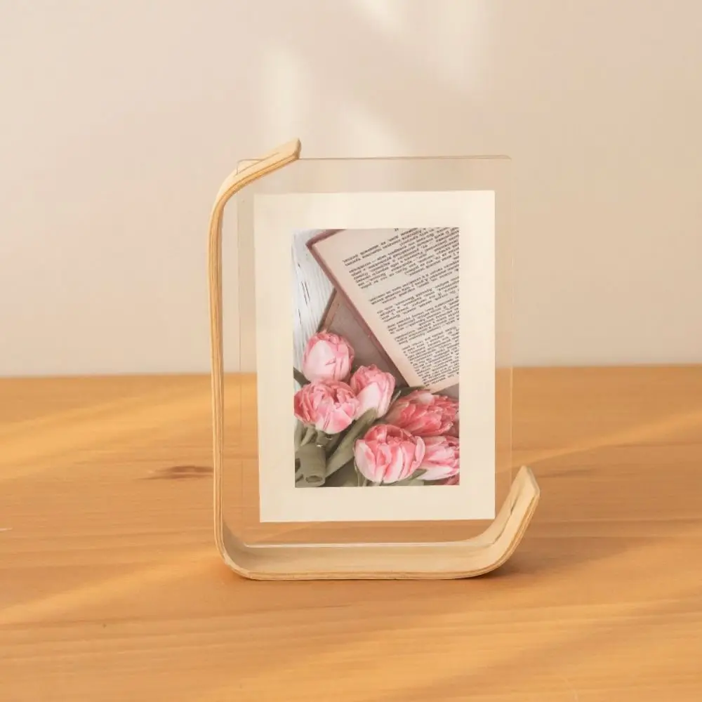 Creative DIY Double-side Photo Frame Clear Unique Acrylic Photo Frame Exquisite Picture Display Frame Tabletop