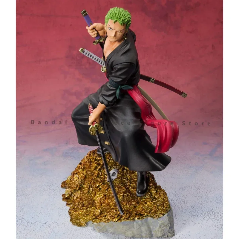 In Stock Original Bandai Figuarts ZERO One Piece Zoro Action Figure ภาพเคลื่อนไหวของเล่นของขวัญสะสมงานอดิเรกอะนิเมะของแท้