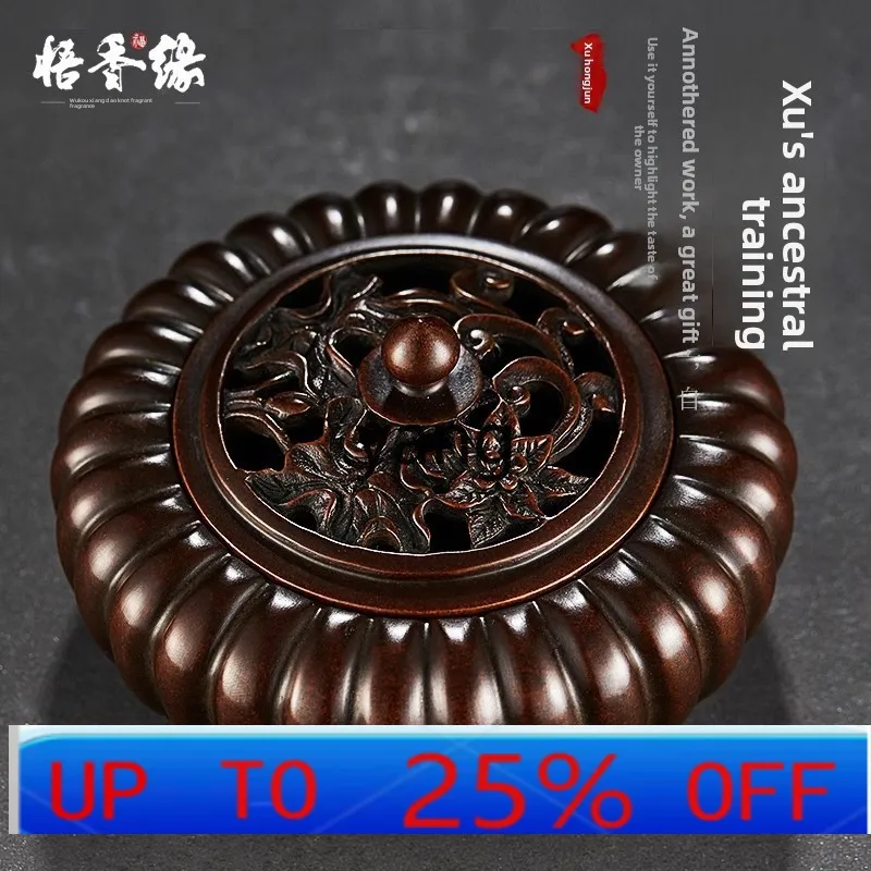 Lhh copper incense burner ornament large aromatherapy burner zen plate incense burner household