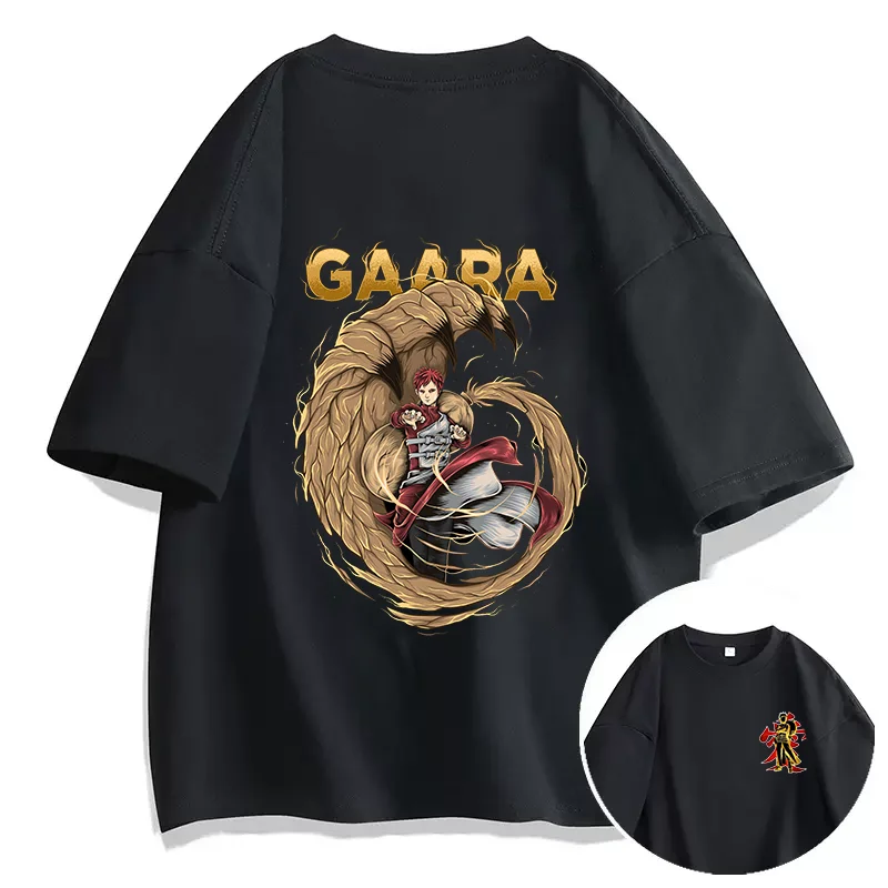 

Anime Naruto T-shirt Gaara Printed Men's and Women's T-shirt Leisure Sports Street Student Couple T-shirt