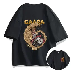 Anime Naruto T-shirt Gaara Printed Men's and Women's T-shirt Leisure Sports Street Student Couple T-shirt