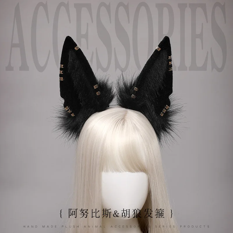 Wolf Ear Hairband Kawaii Cosplay Props Cat Ears Headband Women Girls Hair Hoop Party Costume Hair Accessories JK Lolita Headwear