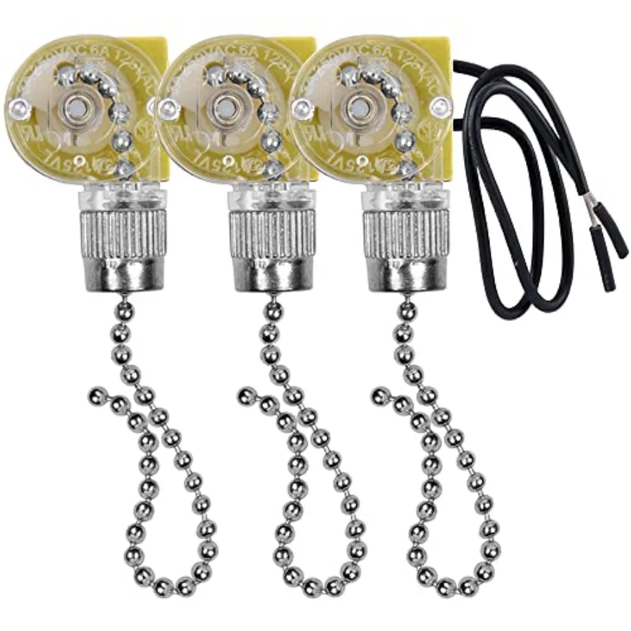 

Ceiling Fan Light Switch Zing Ear ZE-109, Two-wire On-Off Control Replacement, Compatible with Hunter Ceiling Light Fans Lamps