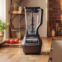 Multi-functional food processor/blender for making smoothies | Includes blending cup, two 16-ounce takeaway cups, and an 8-cup capacity mixing bowl | Makes salsa, dough, milkshakes, and cold drinks | 1500 watts 7