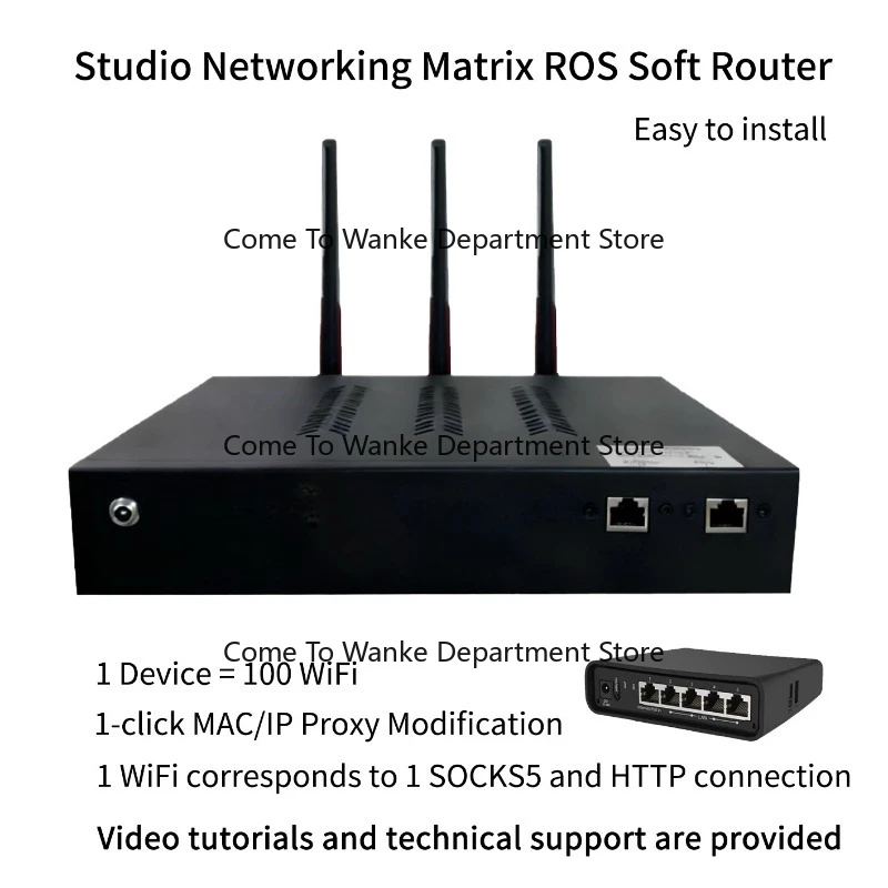 ROS WiFi Soft Router One Click M-AC IP Changer Studio Matrix Farm Multi-Device Control Box