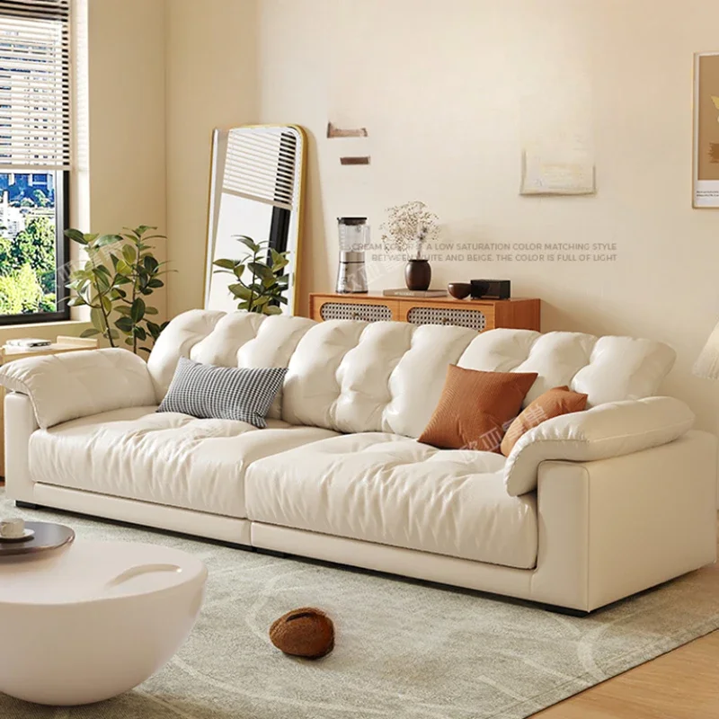 Modern Living Room Sofas Genuine Leather Sofa Nordic Sectional Living Room Puff Couch Muebles Para El Hogar Home Furniture