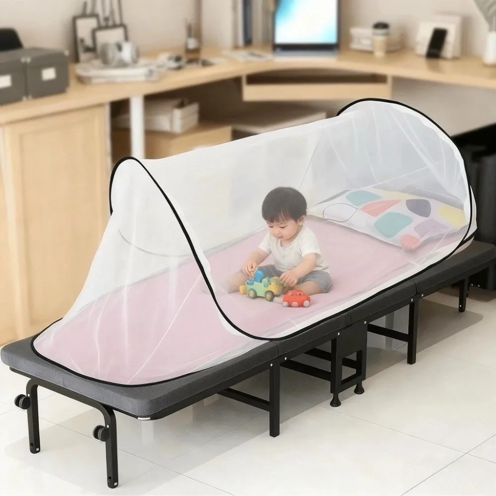 Full Cover Travel Folding Mosquito Net Insect Protection Adjustable Single Bed Sleeping Mosquito Net Zipper Convenient