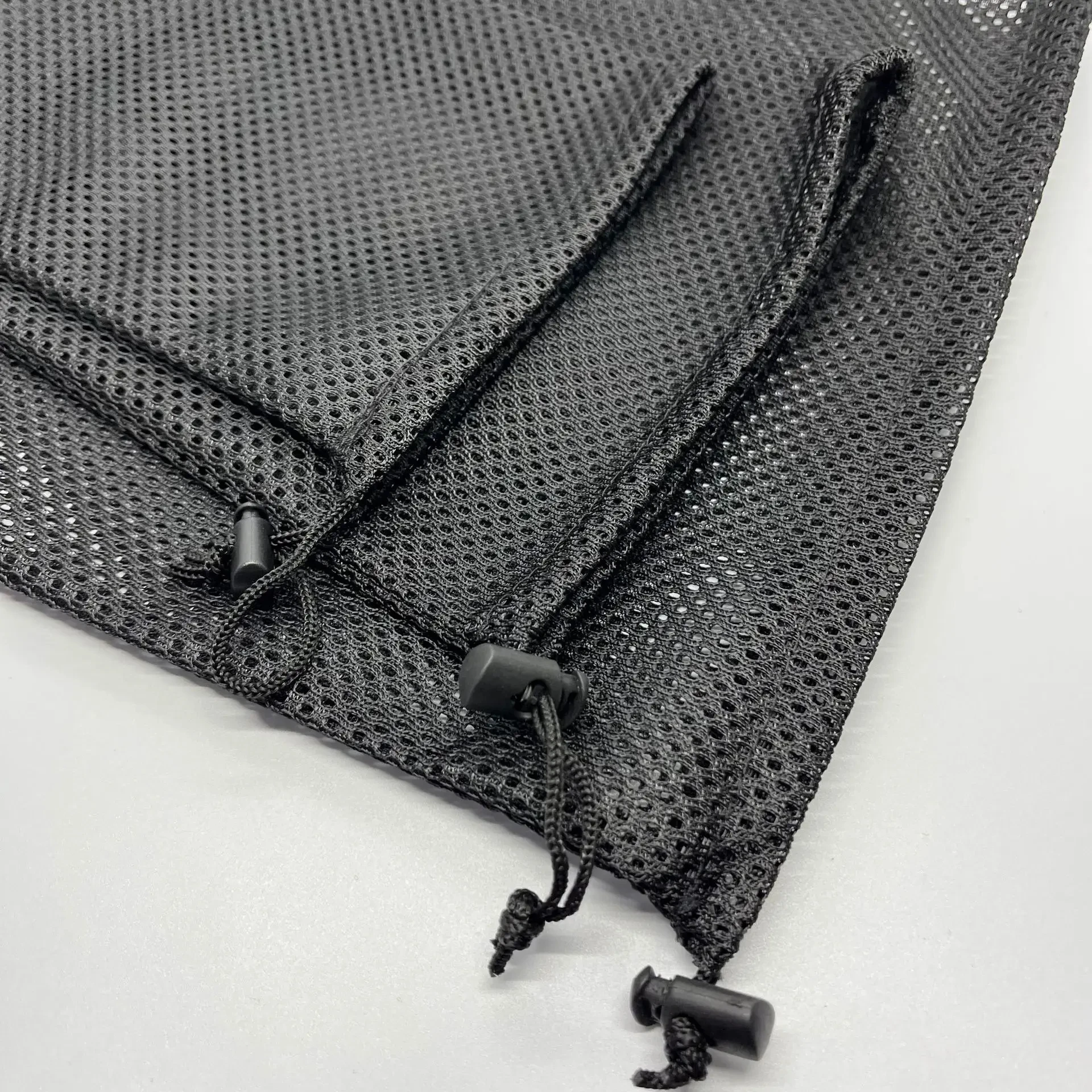 1pc Mesh Bag, Mesh Storage Bag, Polyester Bundle Pocket, Black Mesh Bag, Drawstring Mesh Bag, Drawstring Toy Bag