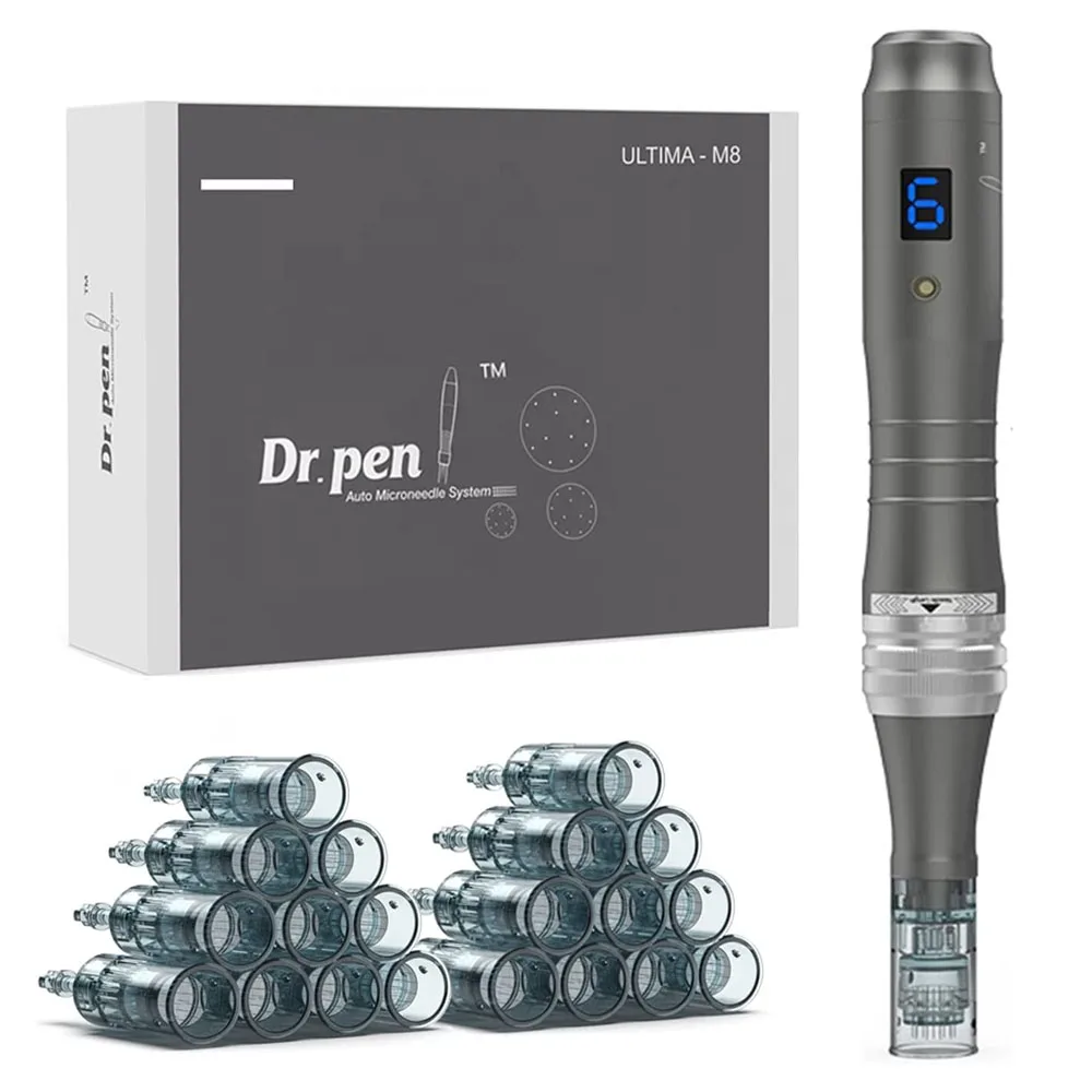 Authentic Dr pen Ultima M8 Microneedling With 22 pcs Needles Face Care Wireless Derma Pen Beuty Machine