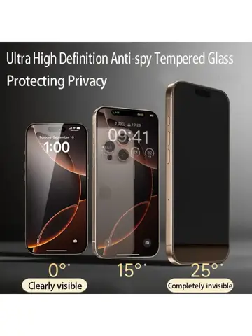 1PCS Anti-Spy For iPhone 17 16 Pro Max Screen Protector For iPhone 15 14 13 12 11 Pro Max Plus Privacy Protective Film