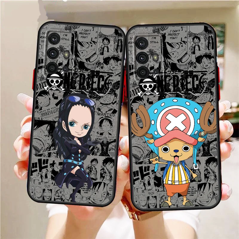 Anime Art One P-Piece Cute Frosted Translucent For Samsung A53 A52 A33 A32 A51 A71 A21S A13 A73 A50 A22 A12 5G Back Phone Case