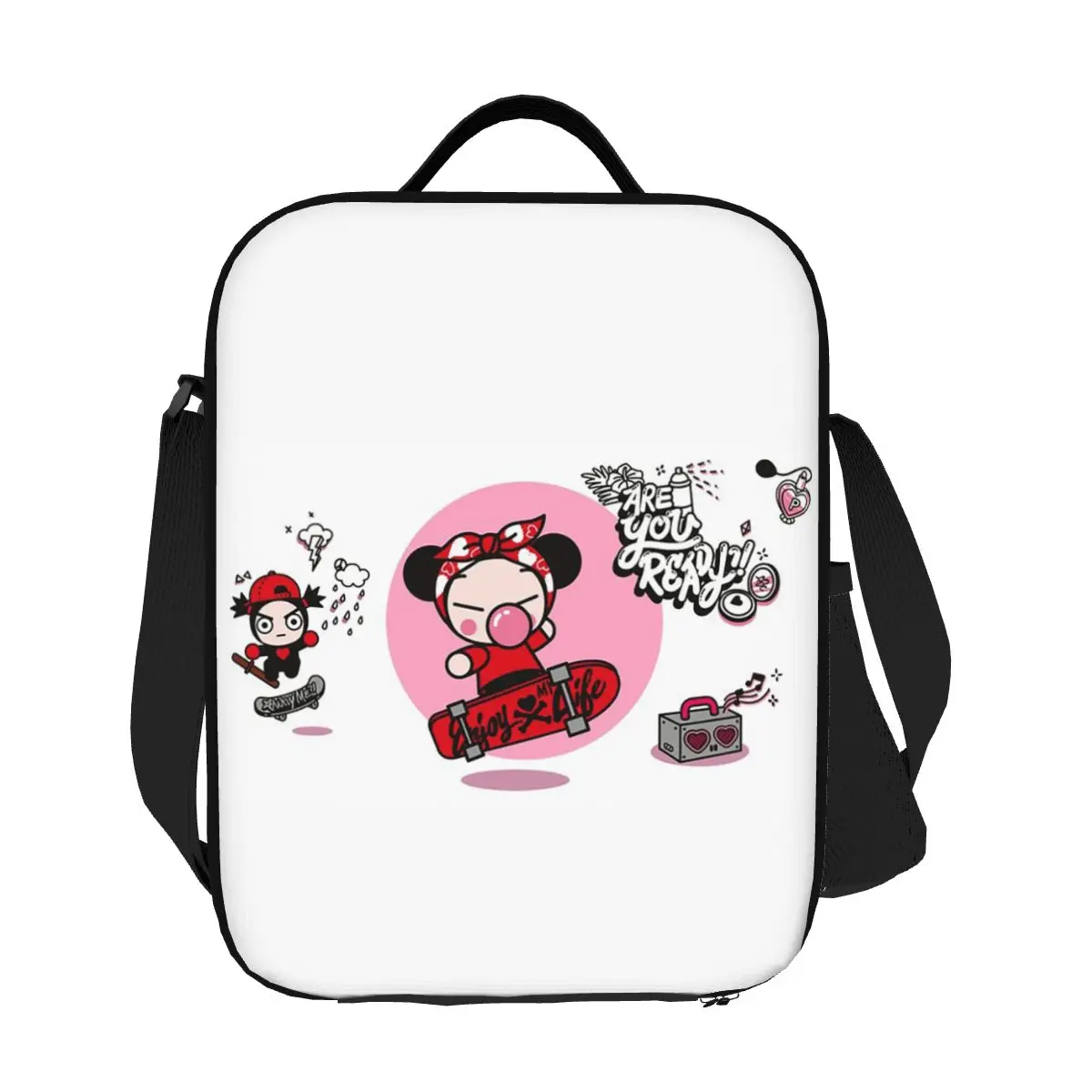 حقيبة غداء معزولة من كارتون بوكا للنساء والأطفال، صناديق طعام محمولة، حقيبة غداء حرارية