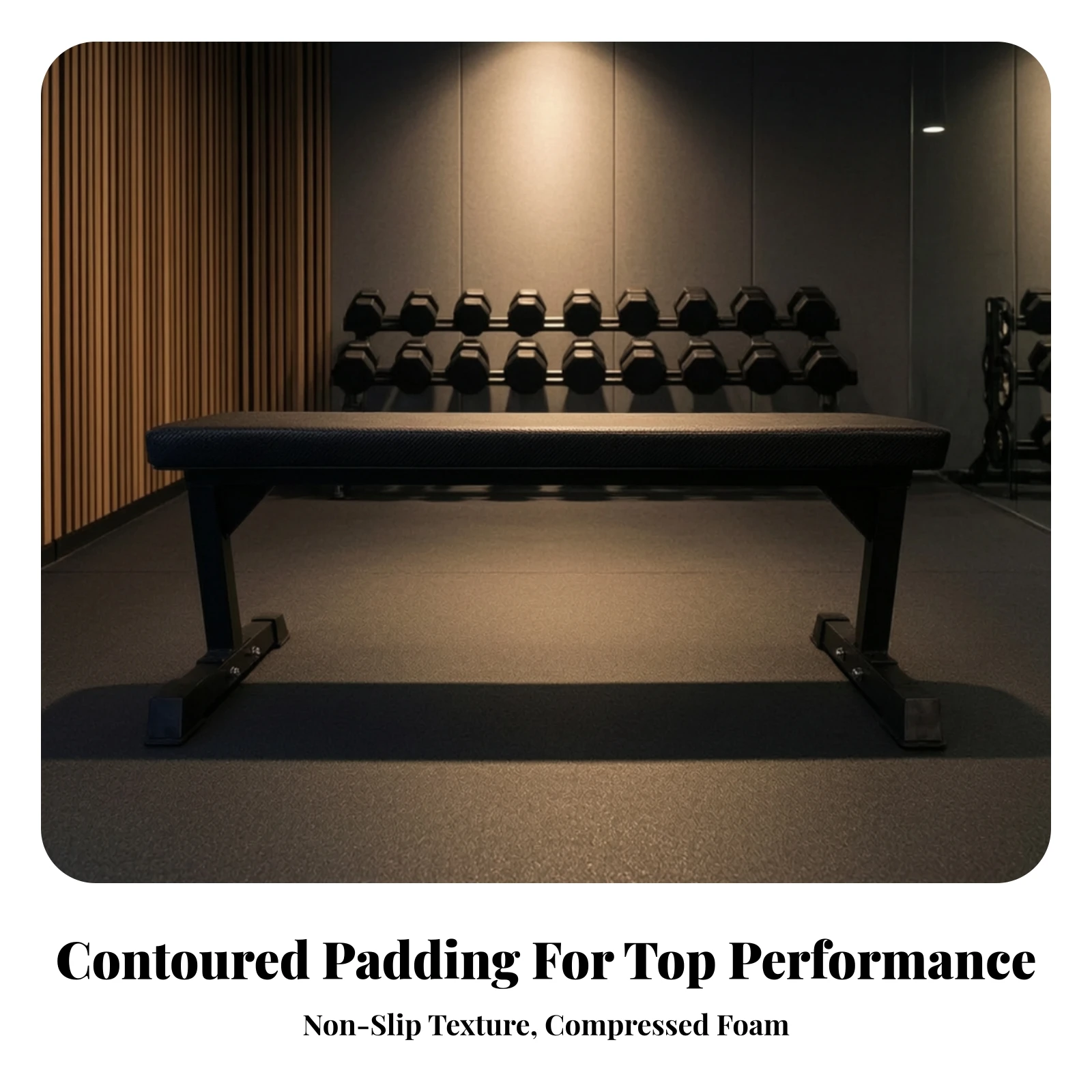 Flat Weight Bench Sturdy Flat Workout Bench Fitness Equipment Non-Slip Easy to Clean for Home Gym, Abdominal Workouts