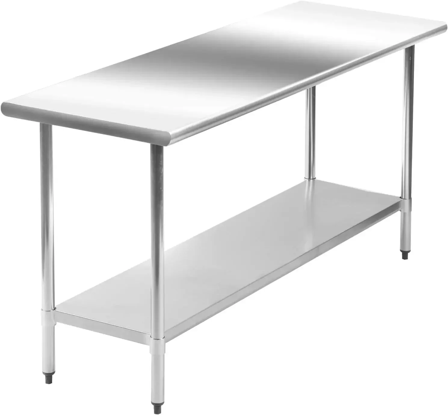 Stainless Steel Work Table Kitchen Work Scratch Resistent Commercial Work Metal Table with Adjustable Foot for