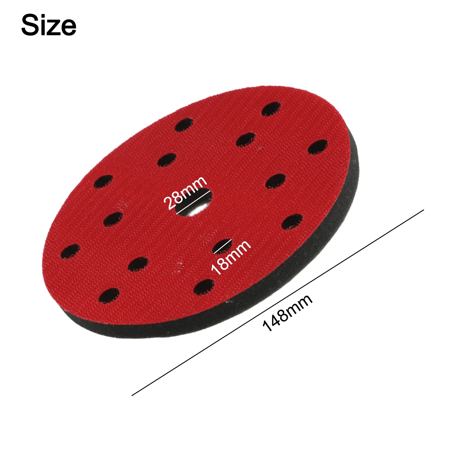 Para alisar superficies, almohadilla de interfaz de esponja de aproximadamente 6 pulgadas, 148mm, almohadilla de lijado de 15 agujeros, almohadilla de respaldo de 6 pulgadas, cambio rápido