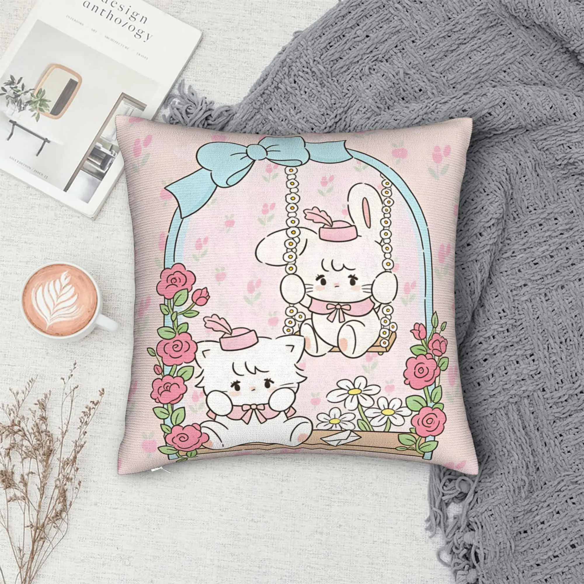 Mikkos Mousses Pillow Cover  Fashion Pillow Case For Living Room Chair Soft Pillowcases Gift Idea