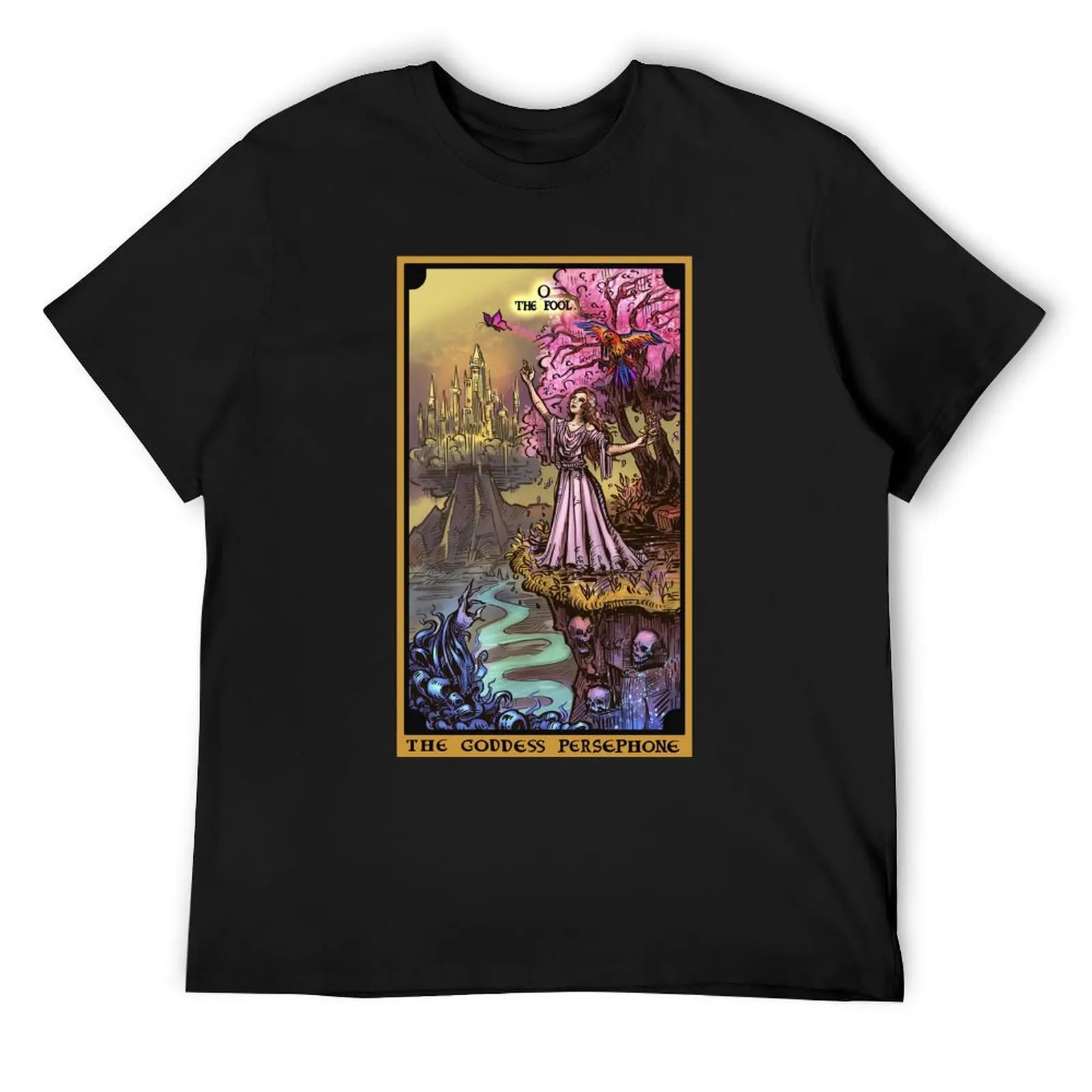 The Goddess Persephone The Fool Tarot Card T-Shirt oversized customs tops summer tops fruit of the loom mens t shirts