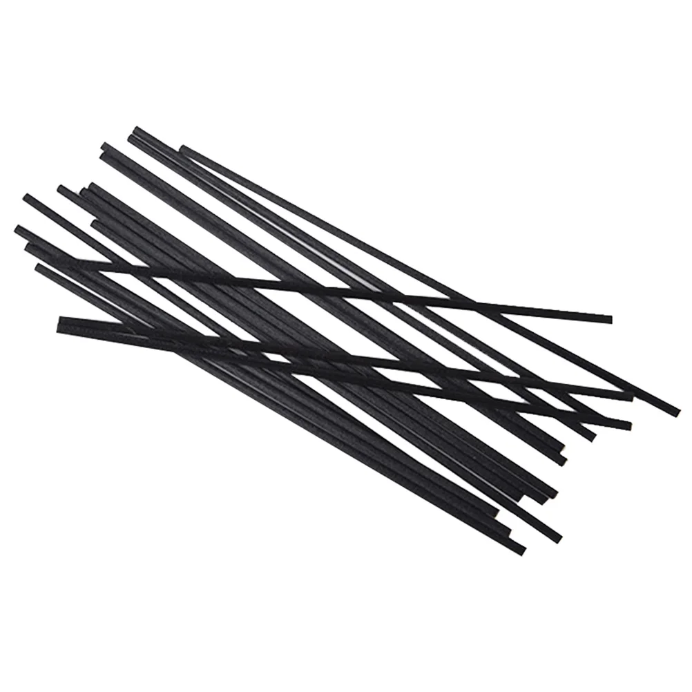 

50Pcs Aroma Diffuser Sticks Black Fiber Rod 3mm Diameter 25cm Long Home Scented Air Purifier Replacement Reeds