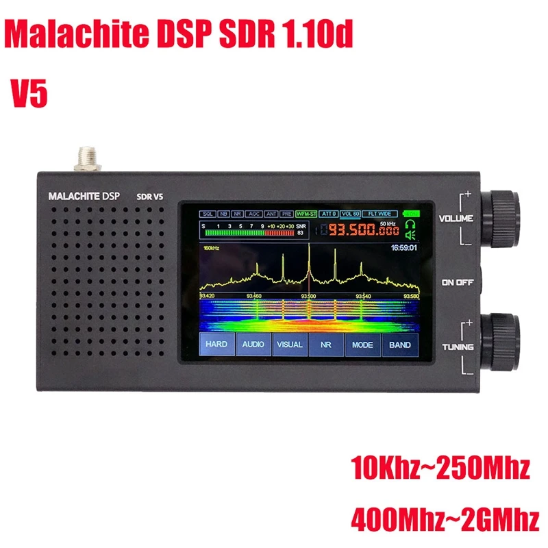 

1Set Malachite DSP SDR 1.10D Radio Receiver V5 5000Mah AM CW SSB NFM WFM With Firmware Board